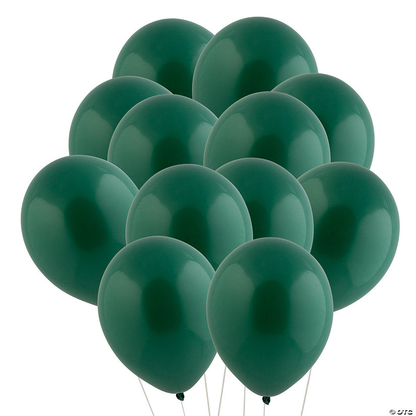 Bulk 100 Pc. Tuftex Matte Evergreen 11" Natural Latex Balloons | Oriental Trading Company