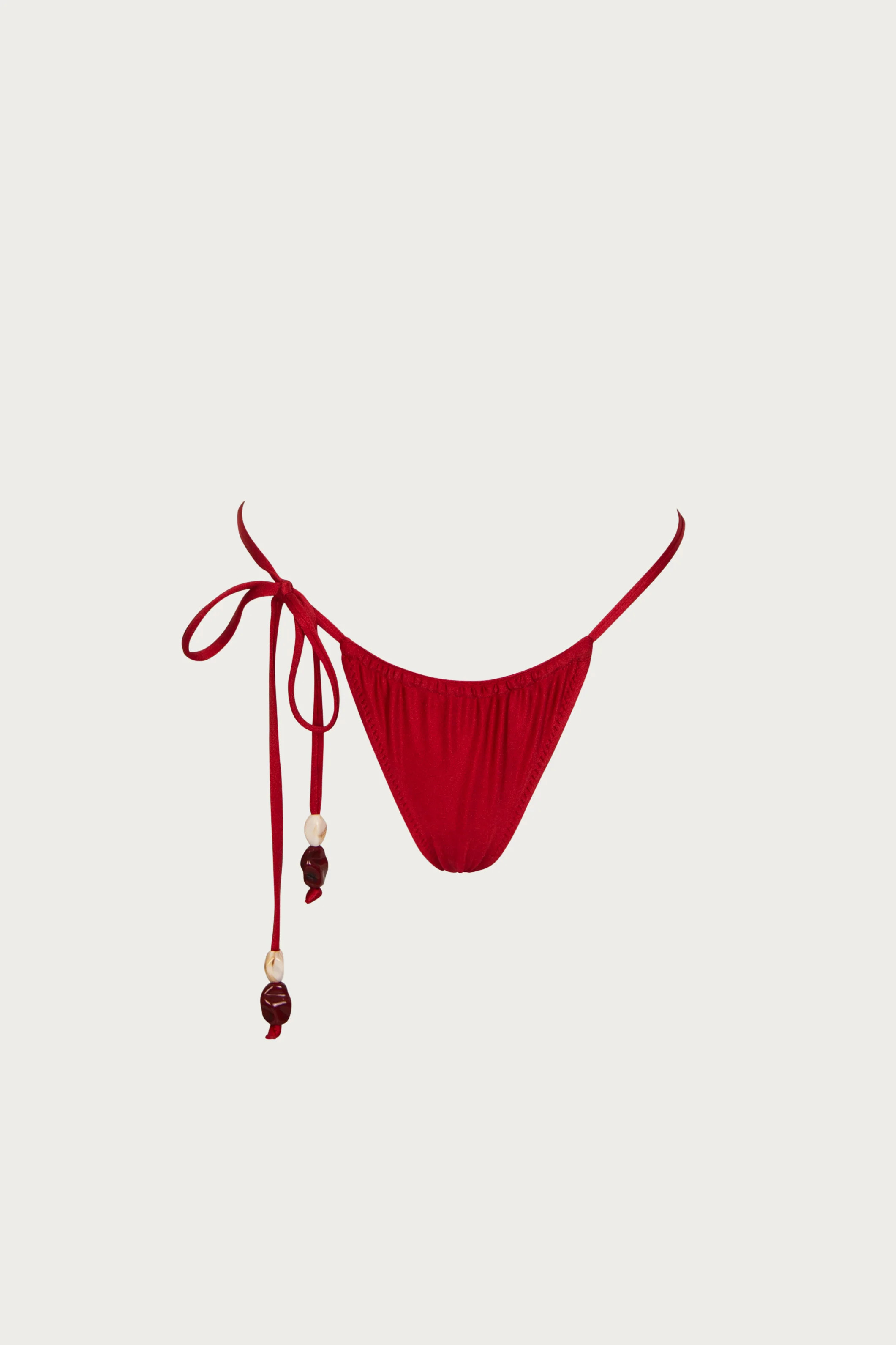 Stone Beaded String Bottom (Red) | SAME