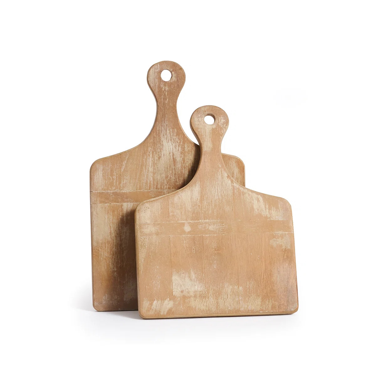 Jana Inlaid Wood Whitewash Cutting Boards, Set of 2 (Set of 2) | Wayfair North America
