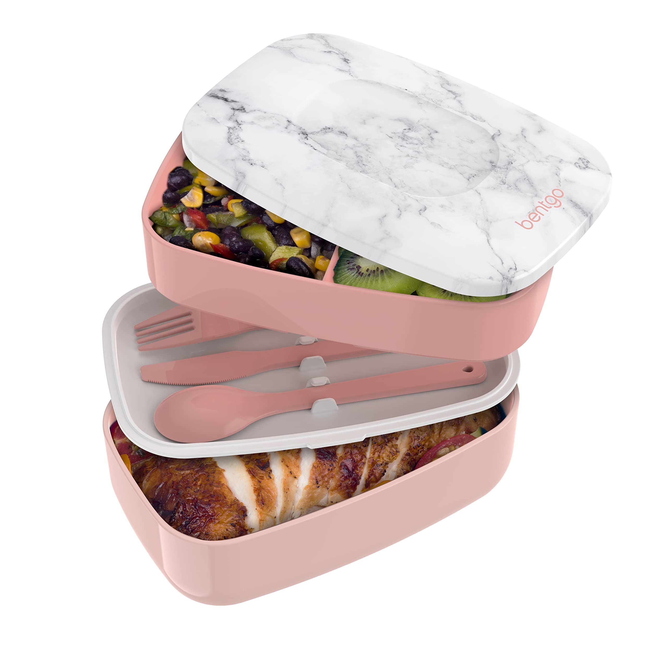 Bentgo Classic - All-in-One Stackable Bento Lunch Box - Modern Style and Design Includes 2 Contai... | Amazon (US)