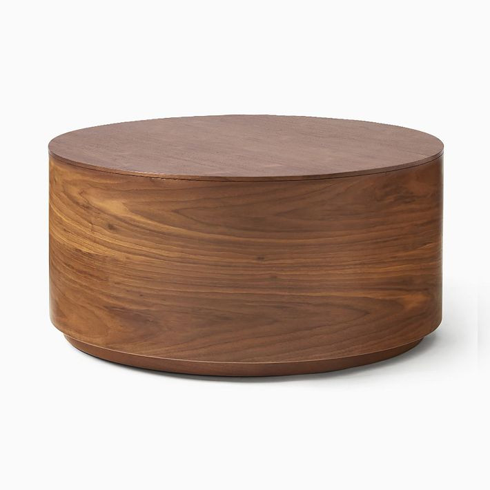 Volume Round Drum Coffee Table (36"–44") - Wood | West Elm (US)