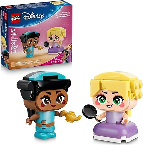 LEGO Disney Princess Mini Jasmine & Rapunzel Building Toy - Princess Toys for Girls & Boys, Ages ... | Amazon (US)