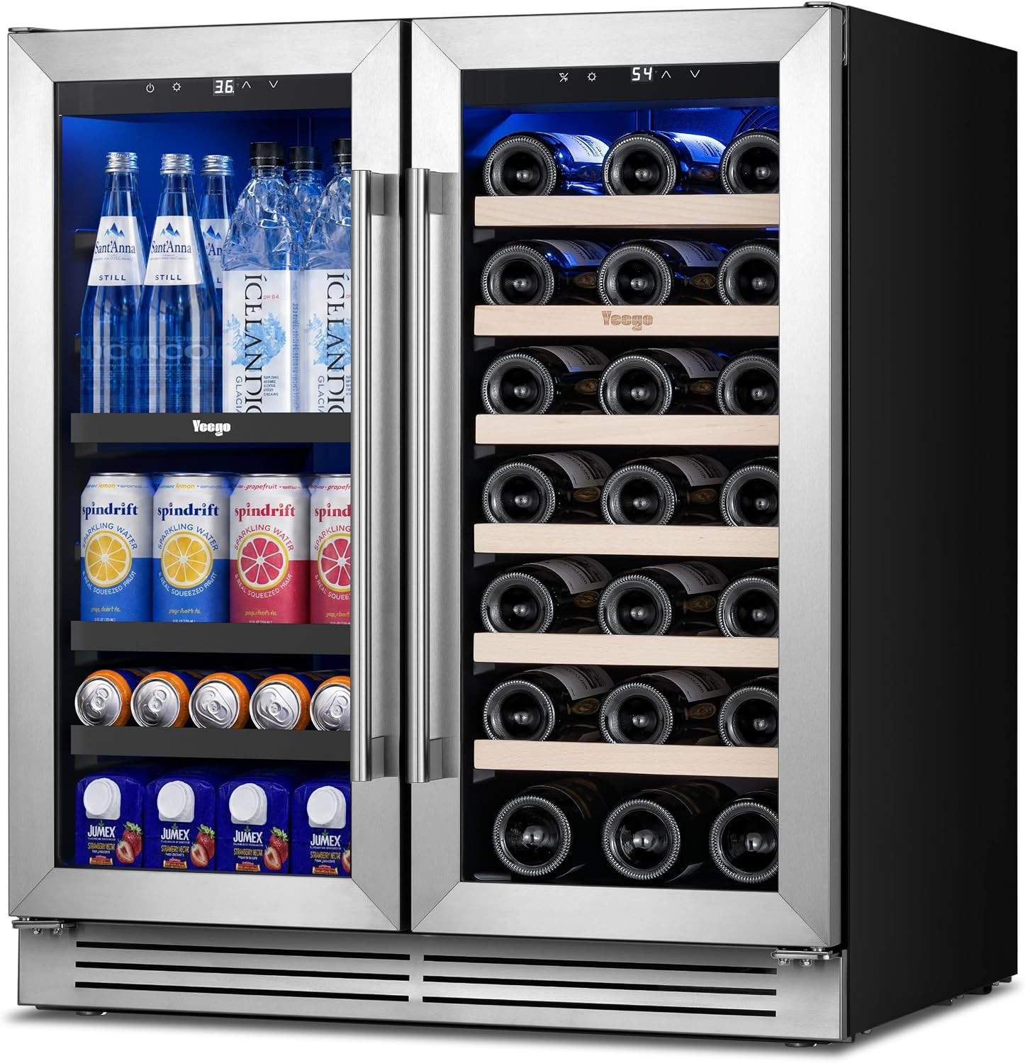 Yeego 30 Inch Wine and Beverage Refrigerator with 80 Can and 33 Bottle | Amazon (US)