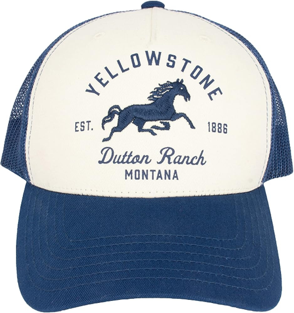 Concept One Yellowstone Trucker Hat, Adjustable Snapback Mesh Baseball Hat with Curved Brim | Amazon (US)