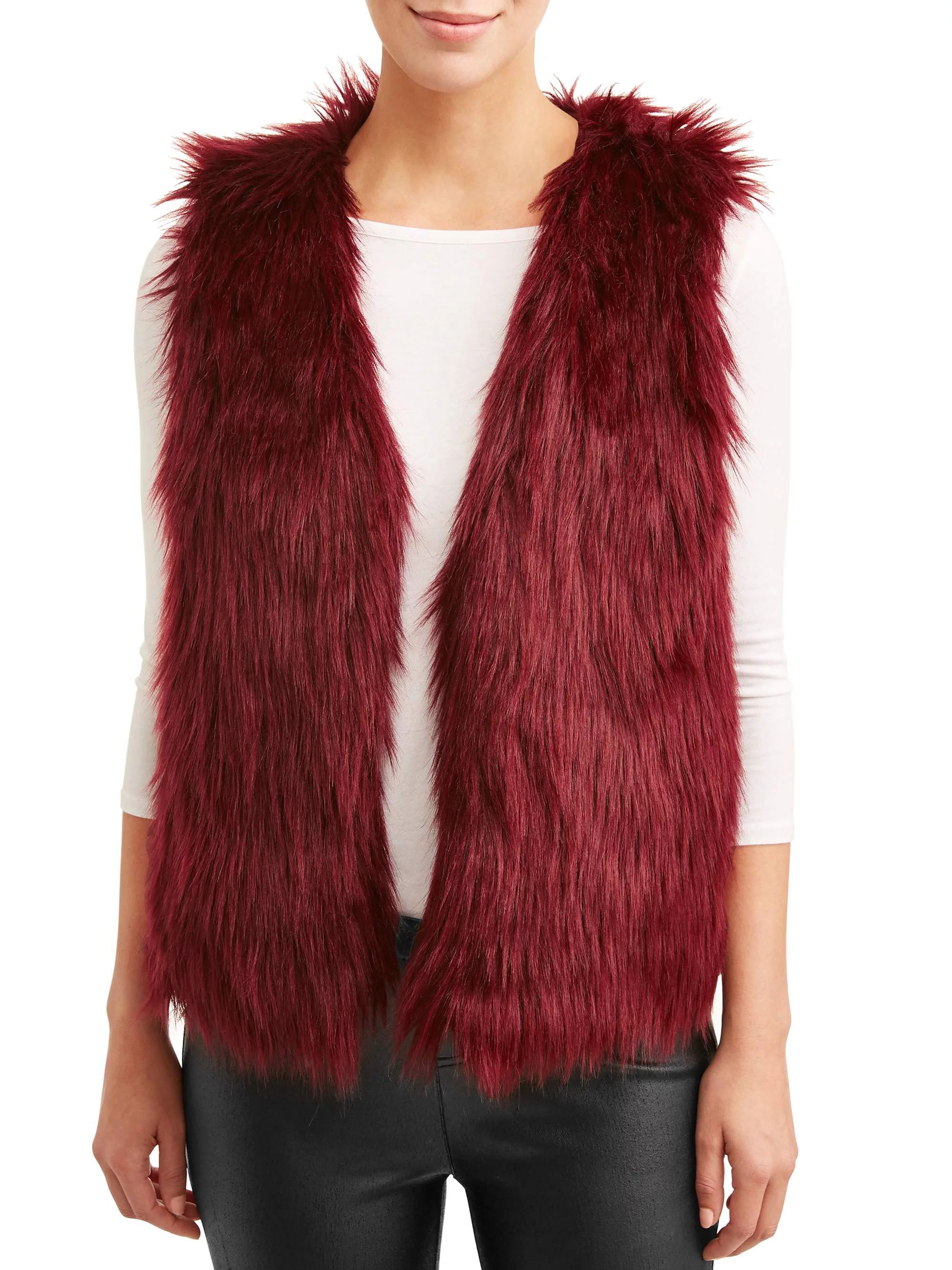 Jason Maxwell Women's Faux Fur Vest | Walmart (US)