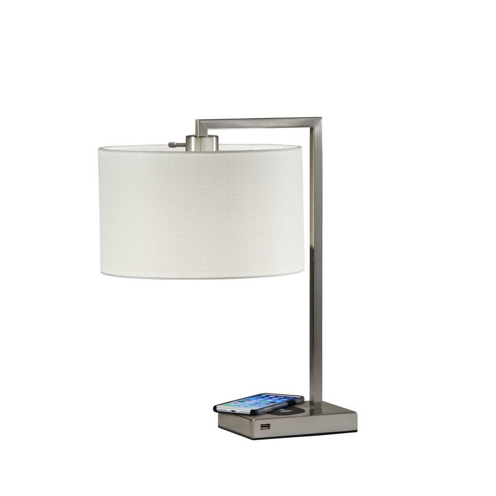21.25"" Austin Adessocharge Table Lamp Medium Silver - Adesso | Target