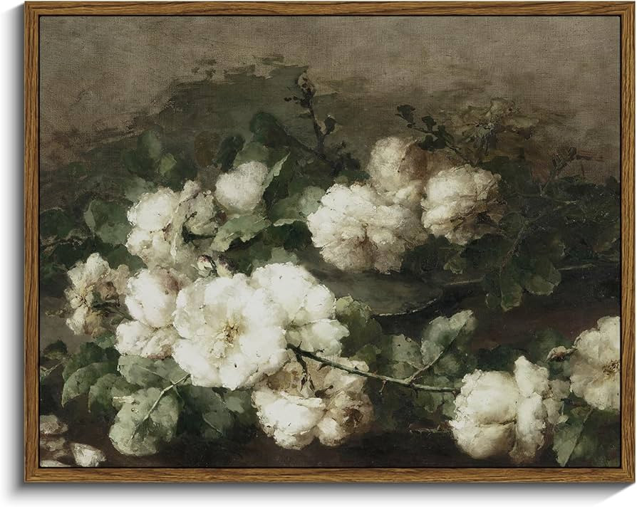 InSimSea Framed Vintage Flower Prints Wall Art Room Wall Decor, Botanical Prints Wall Art for Liv... | Amazon (US)