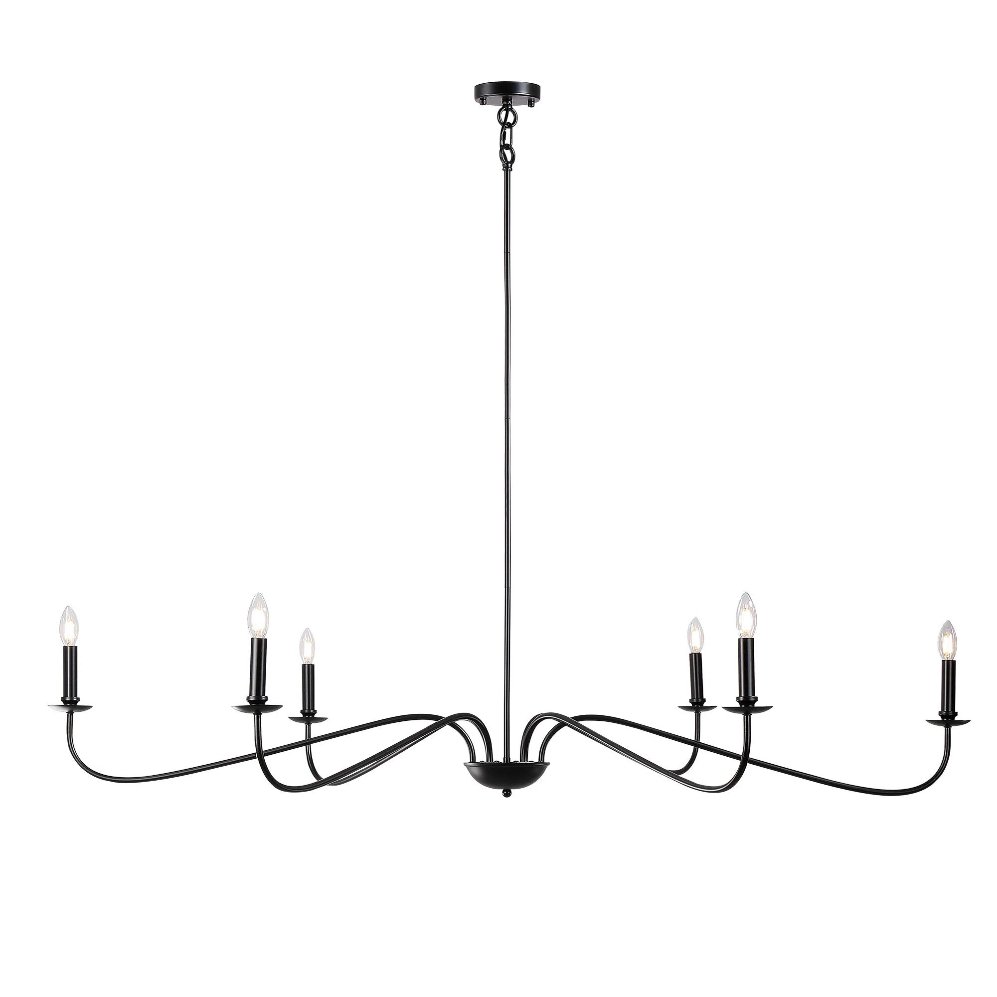 Emaani 6-Light Candle Chandeliers 64-Inch Width French Chic Style | Wayfair North America