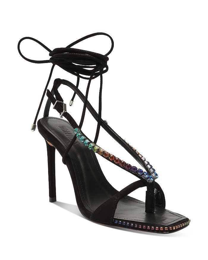 Women's Vikki Embellished Ankle Tie Sandals | Bloomingdale's (US)