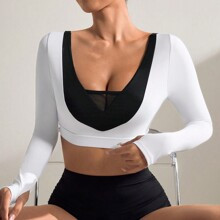 Sexy Backless Short Yoga TShirt Sports Top | SHEIN
