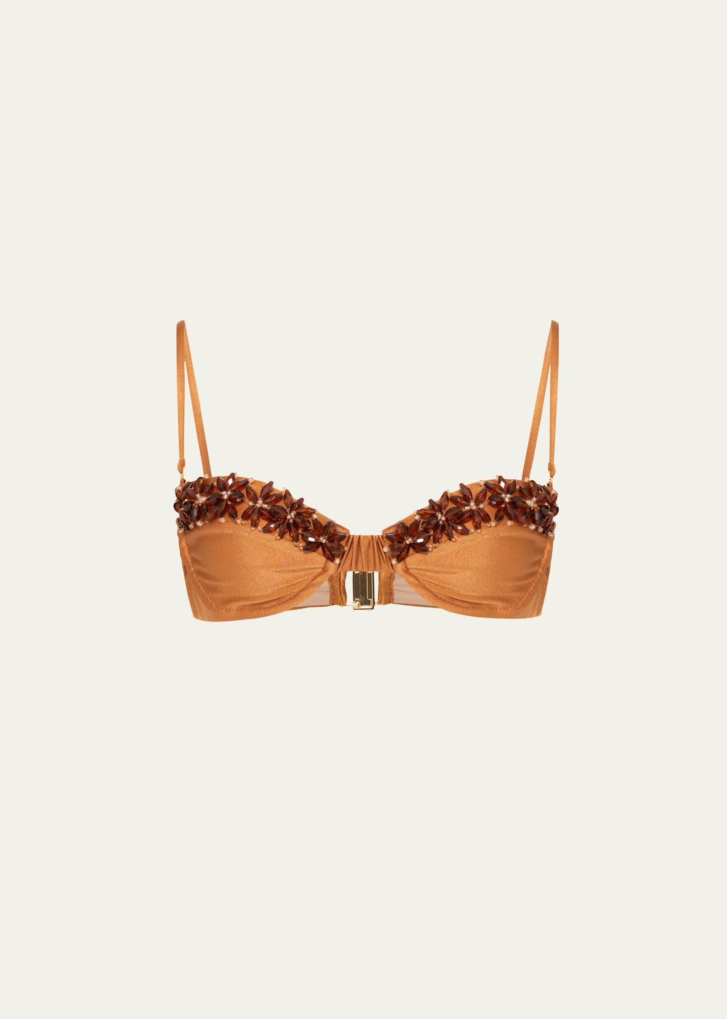 PatBO Jersey Sands Beaded Bikini Top | Bergdorf Goodman