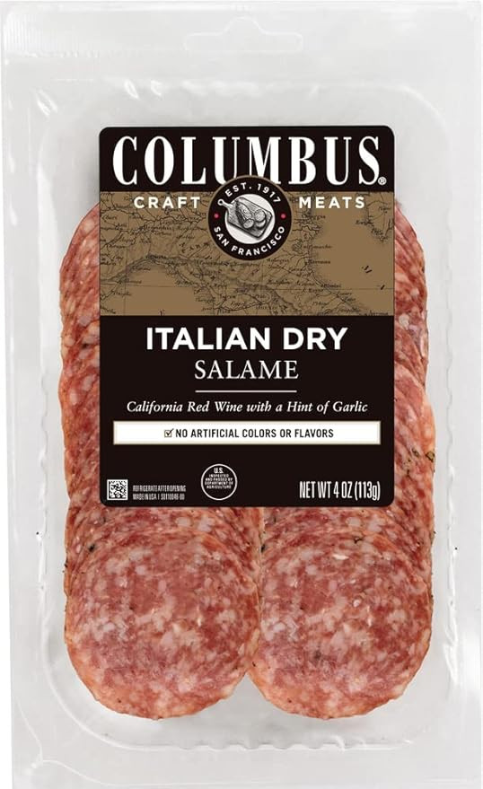 COLUMBUS Sliced Dry Italian Salame, Salami Deli Meat for Sandwiches, Charcuterie, and Snacks, 4 O... | Amazon (US)