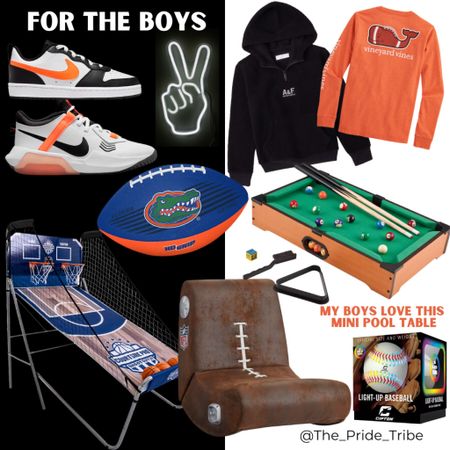 Gift guide for the boy mamas 🙂 
My boys love the mini pool table & could always use a new football (between them losing them or the dog chewing them…🤪😑) #ltkkids #ltkfamily #ltkbaby 

#LTKCyberweek #LTKHoliday #LTKGiftGuide
