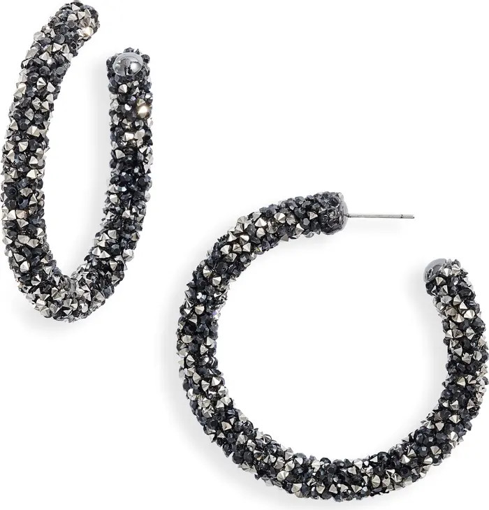 Nordstrom 50MM ENCRUSTED SPARKLE HOOP | Nordstrom | Nordstrom