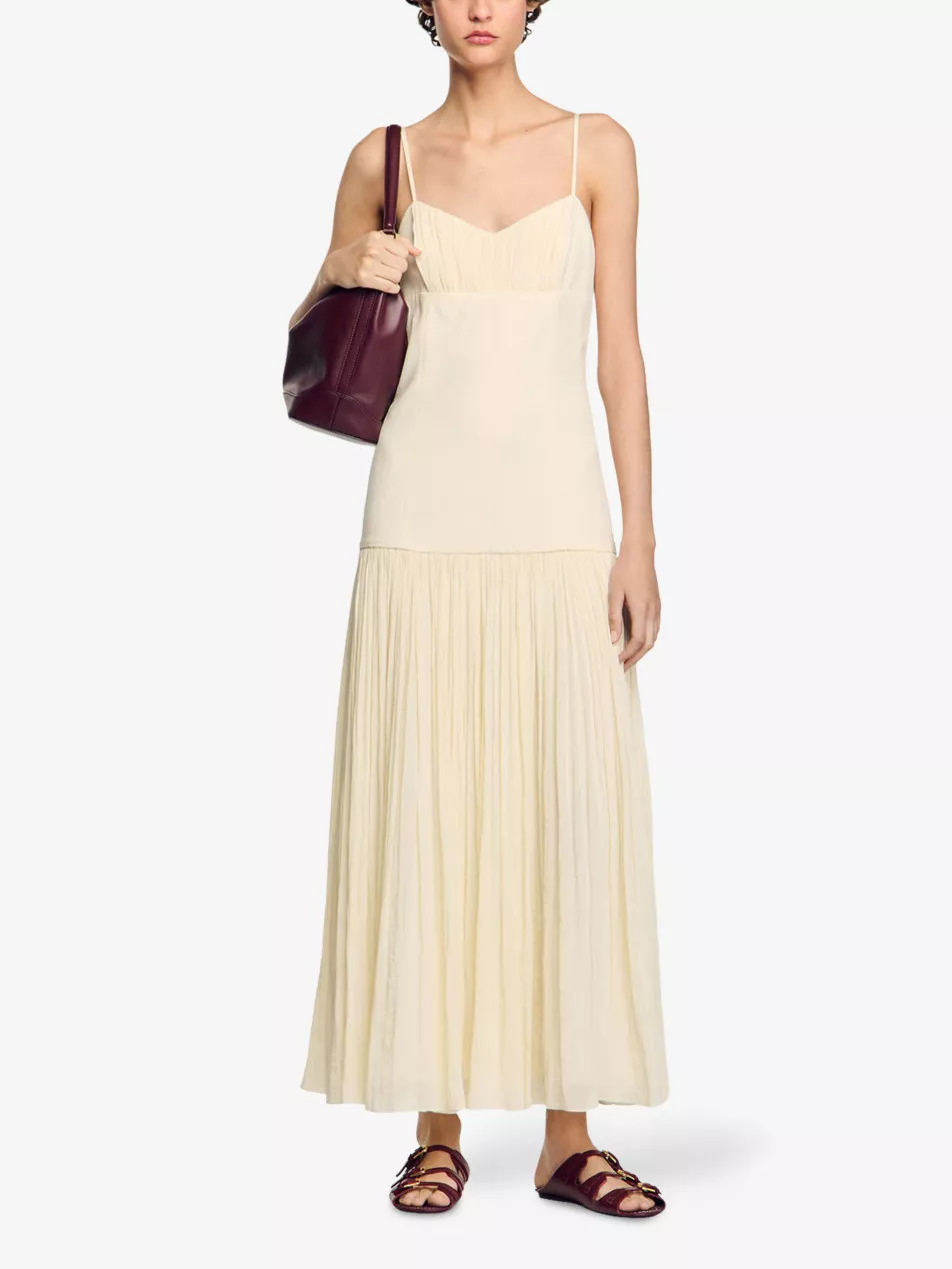 Sleeveless V-Neck Woven Maxi Dress | Selfridges