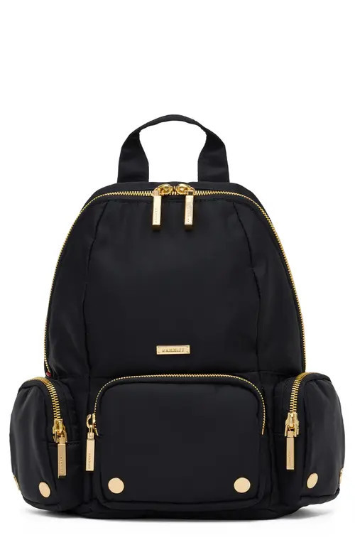 HAMMITT Hunter Medium Nylon Cargo Backpack in Black Nylon Cargo/gold at Nordstrom | Nordstrom