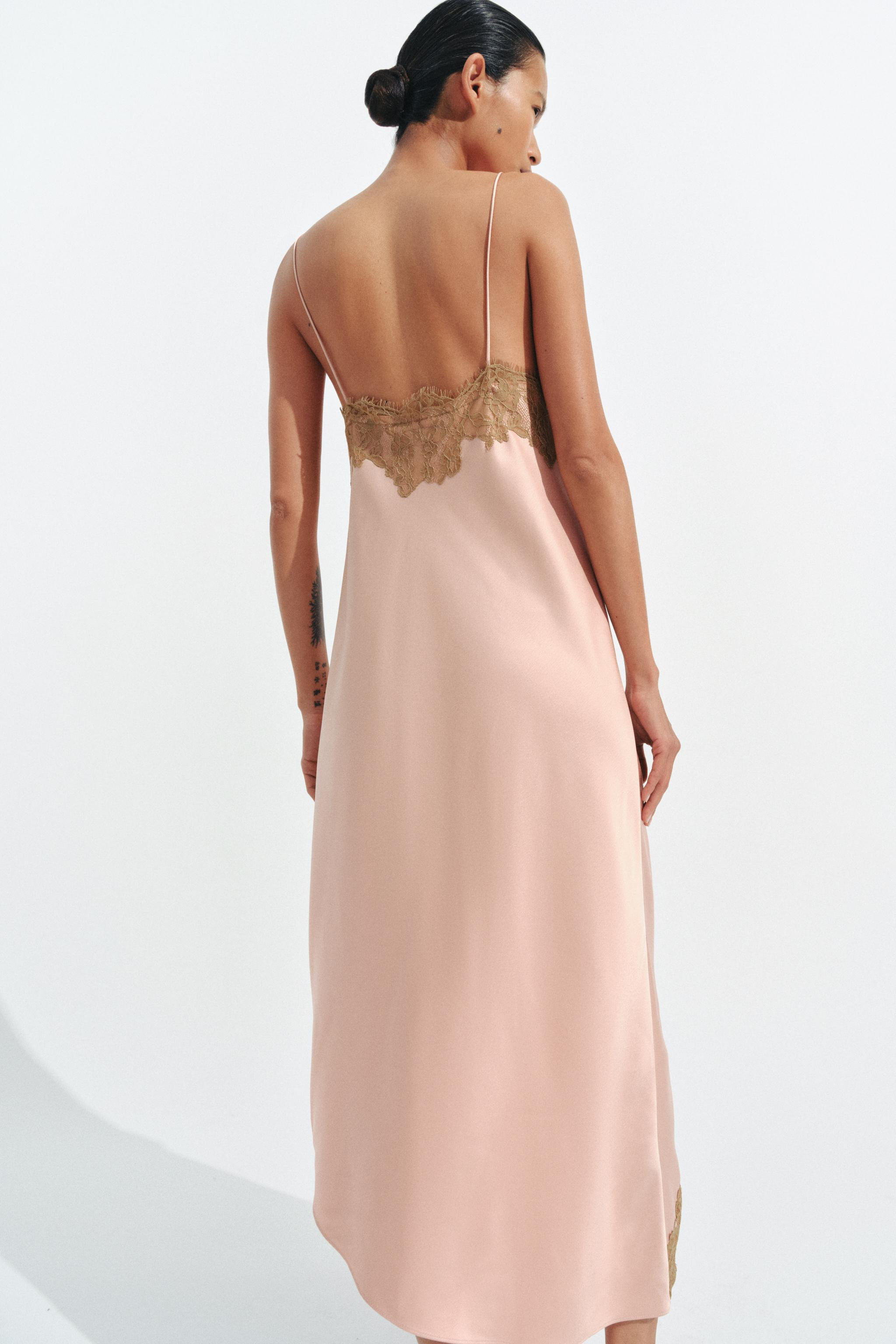 ZW COLLECTION SATIN LACE DRESS | Zara UK