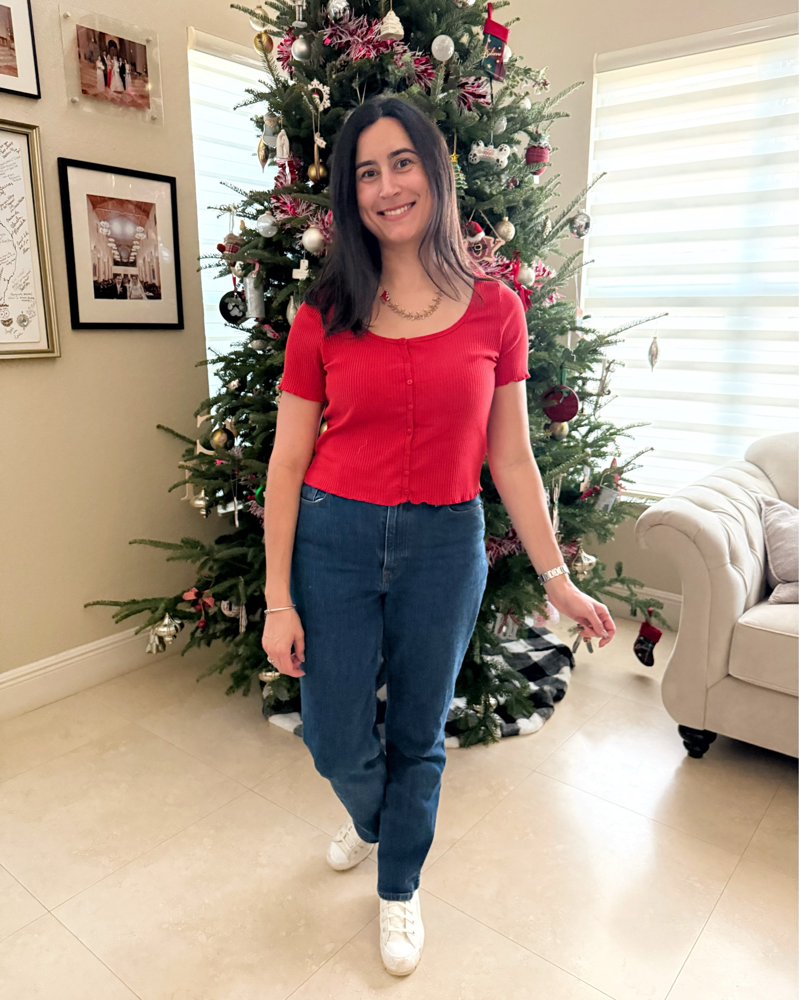 Really loved this outfit I wore for the holiday festival I attended this weekend ❤️ I know I’d be running around after my boys so I made sure I was still comfortable but in the spirit (peep the holiday jewelry). I liked my light makeup look from my prior video as well so you have everything in one place 😊 

Light makeup l holiday makeup l Christmas makeup l holiday outfit l casual holiday outfit l casual Christmas outfit l Christmas accessories l Christmas jewelry 

#LTKdayinmylife #LTKootd #LTKHoliday