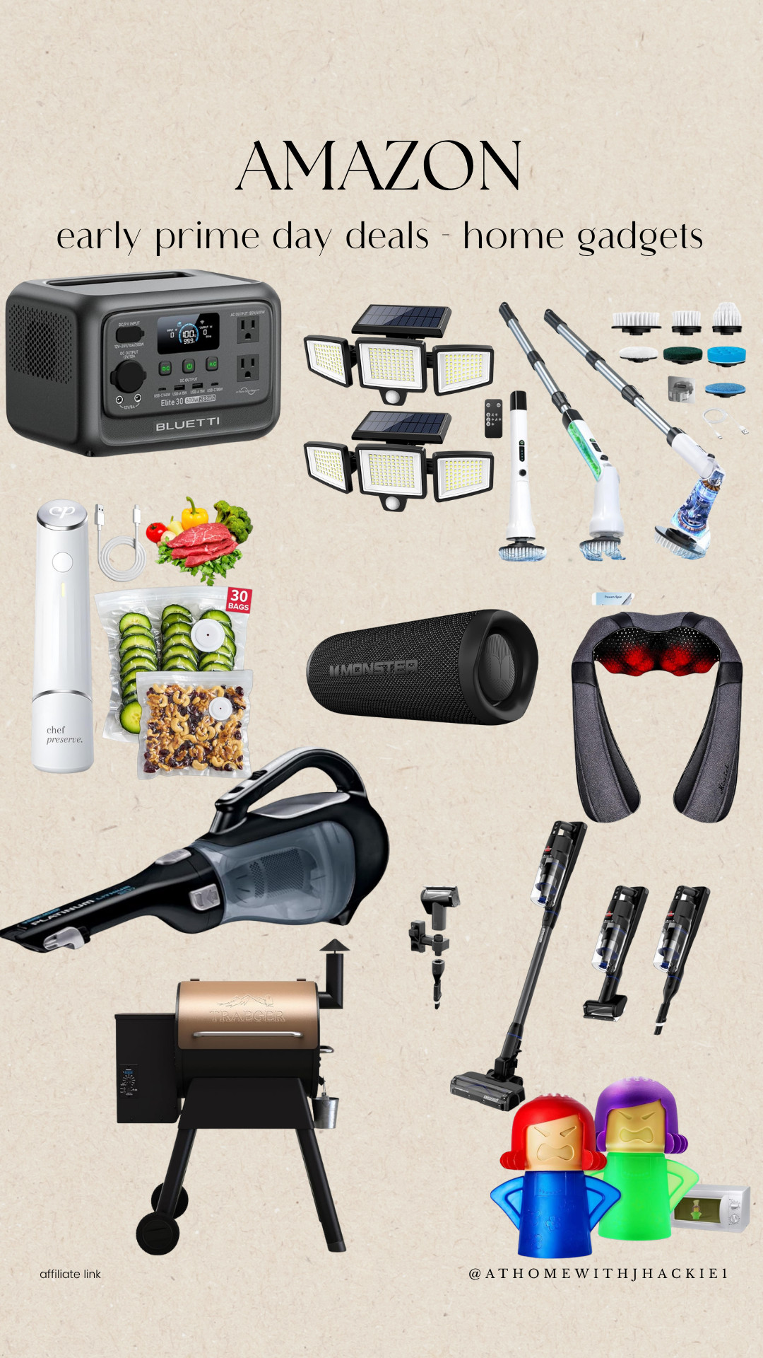 Amazon home gadgets, Amazon Prime Day deals, best Amazon finds, Amazon kitchen gadgets, portable power station, solar motion lights, vacuum sealer machine, electric spin scrubber, cordless handheld vacuum, cordless stick vacuum, Bluetooth speaker Amazon, heated neck massager, Traeger grill accessories, outdoor lighting solutions, smart home essentials, cleaning gadgets Amazon, home improvement tools, viral Amazon products, household must haves, Amazon organization finds

#LTKHome #LTKSaleAlert
