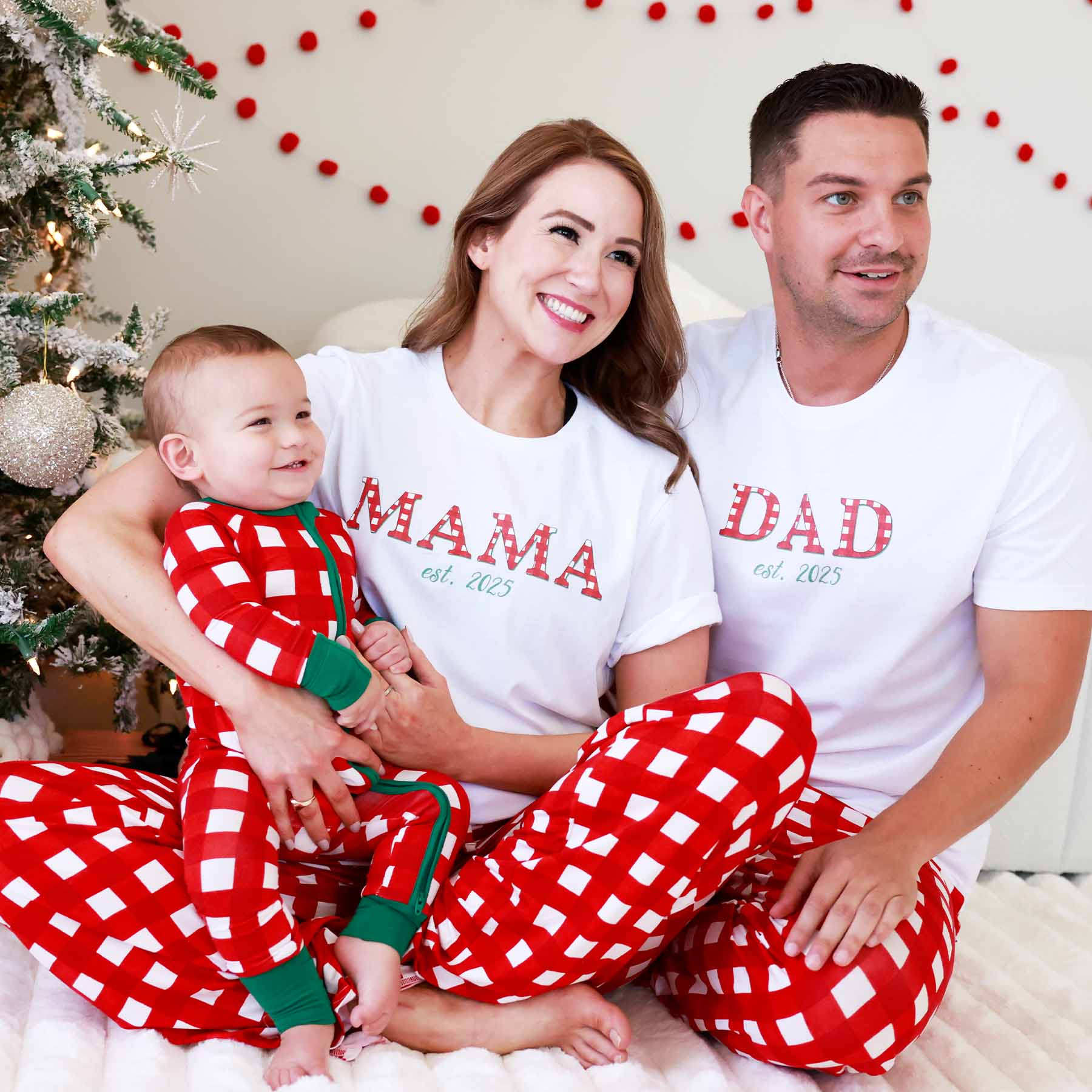 Checking It Twice Personalized Adult Graphic Tee | White | Caden Lane