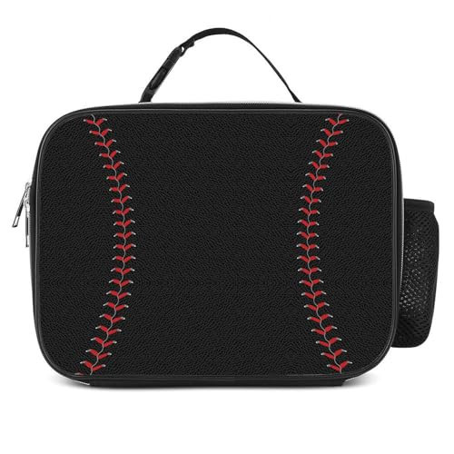 Baseball Lunch Box for Boy Girl, Softball Lunch Bag for School Camping, Portable Large baseball Lunch tote bag for Kids Student School Office Travel Beach Picnic Hiking | Amazon (US)