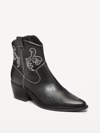 Faux Leather Western Boot | Old Navy (US)