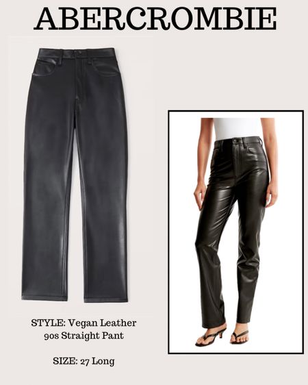 Vegan Leather 90’s Straight Jeans are 25% off! I wear a size 27L 

#LTKSeasonal #LTKsalealert #LTKBacktoSchool