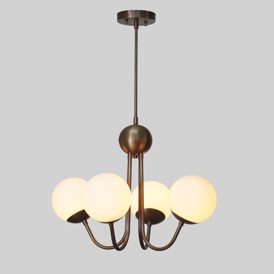 4 Globe Lights Mid Century Style Sputnik Chandelier Light Fixture | Etsy (US)