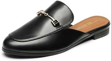 DREAM PAIRS Mules for Women Flats Comfortable Buckle Mules Slip on Slides Backless Loafers Shoes | Amazon (US)