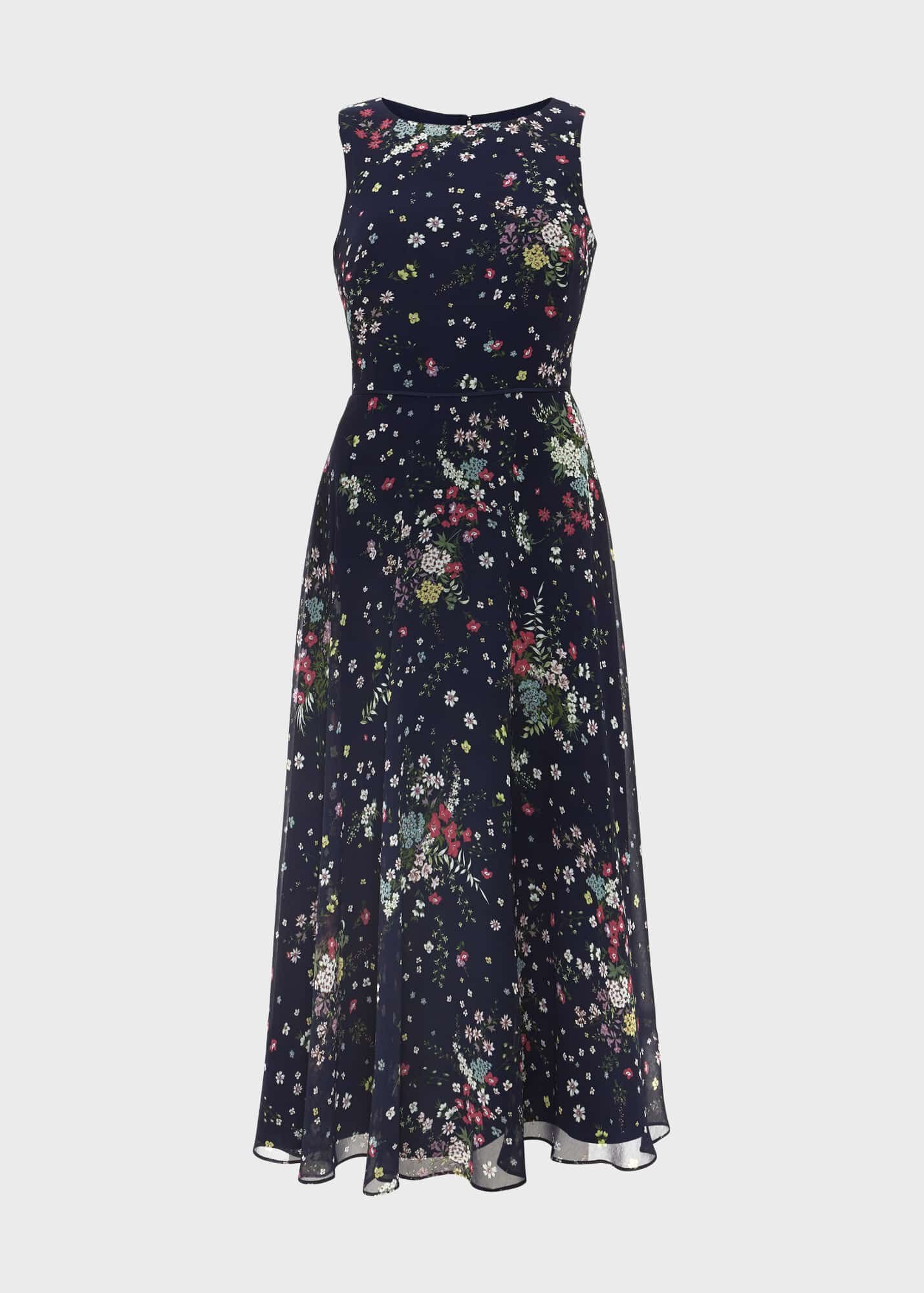 Carly Floral Fit And Flare Dress | | Hobbs