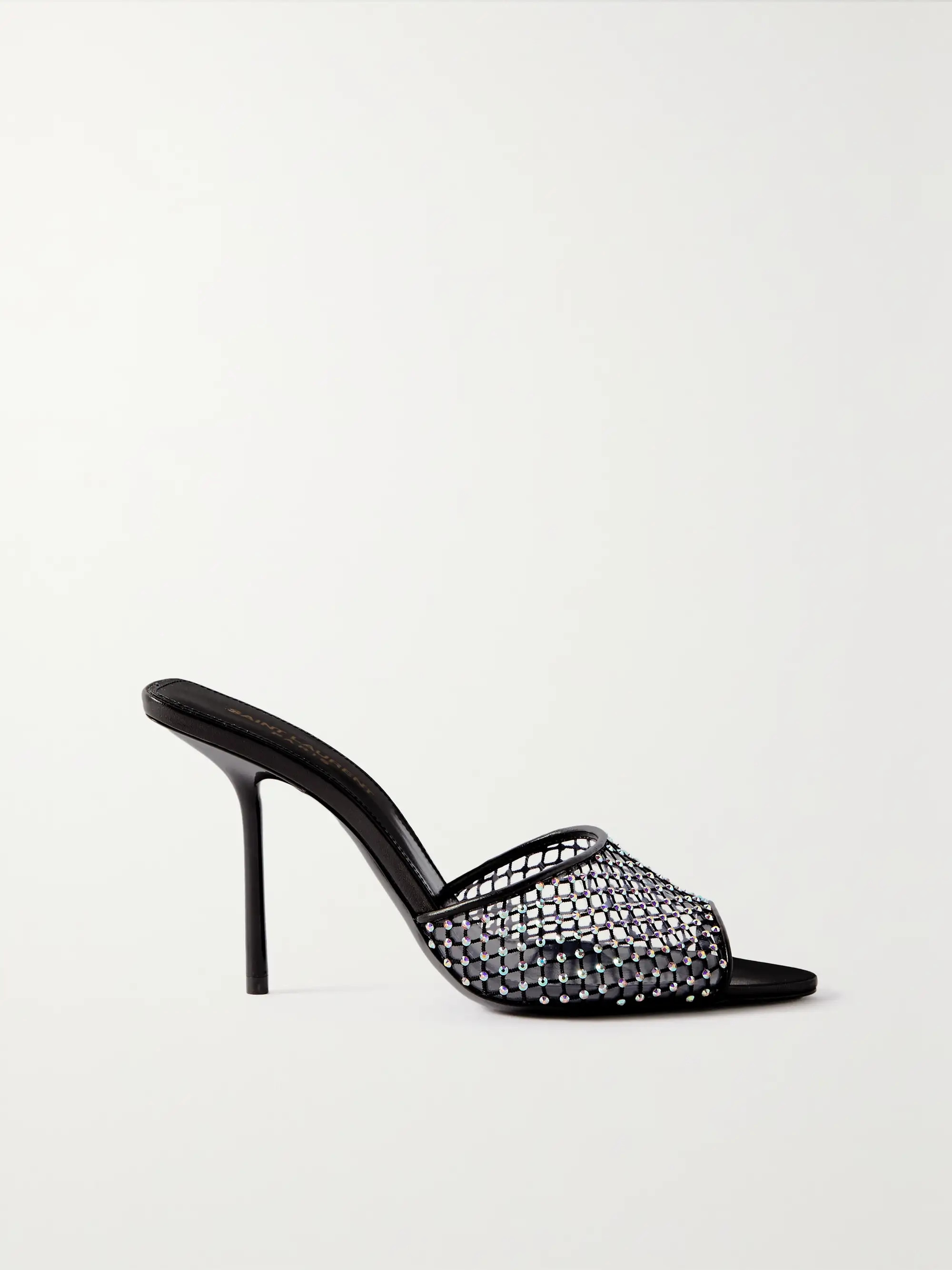 Disco crystal-embellished mesh, PVC and leather mules | NET-A-PORTER (UK & EU)