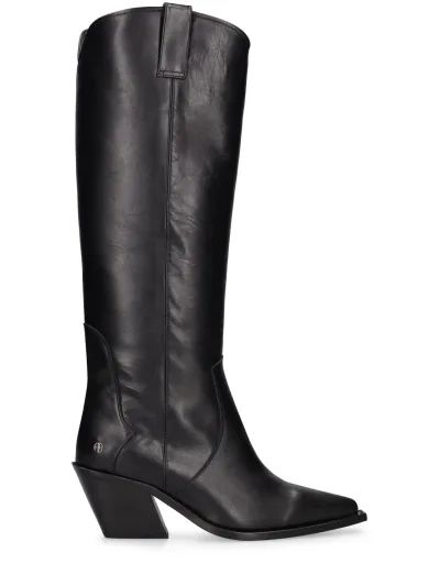 70mm Tania leather tall boots | Luisaviaroma