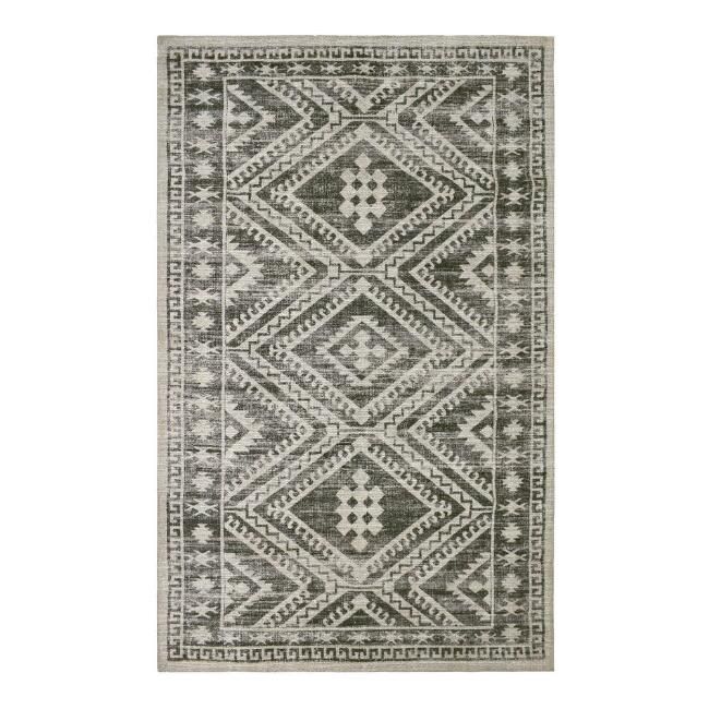 Black and White Persian Style Indoor Outdoor Rug | World Market