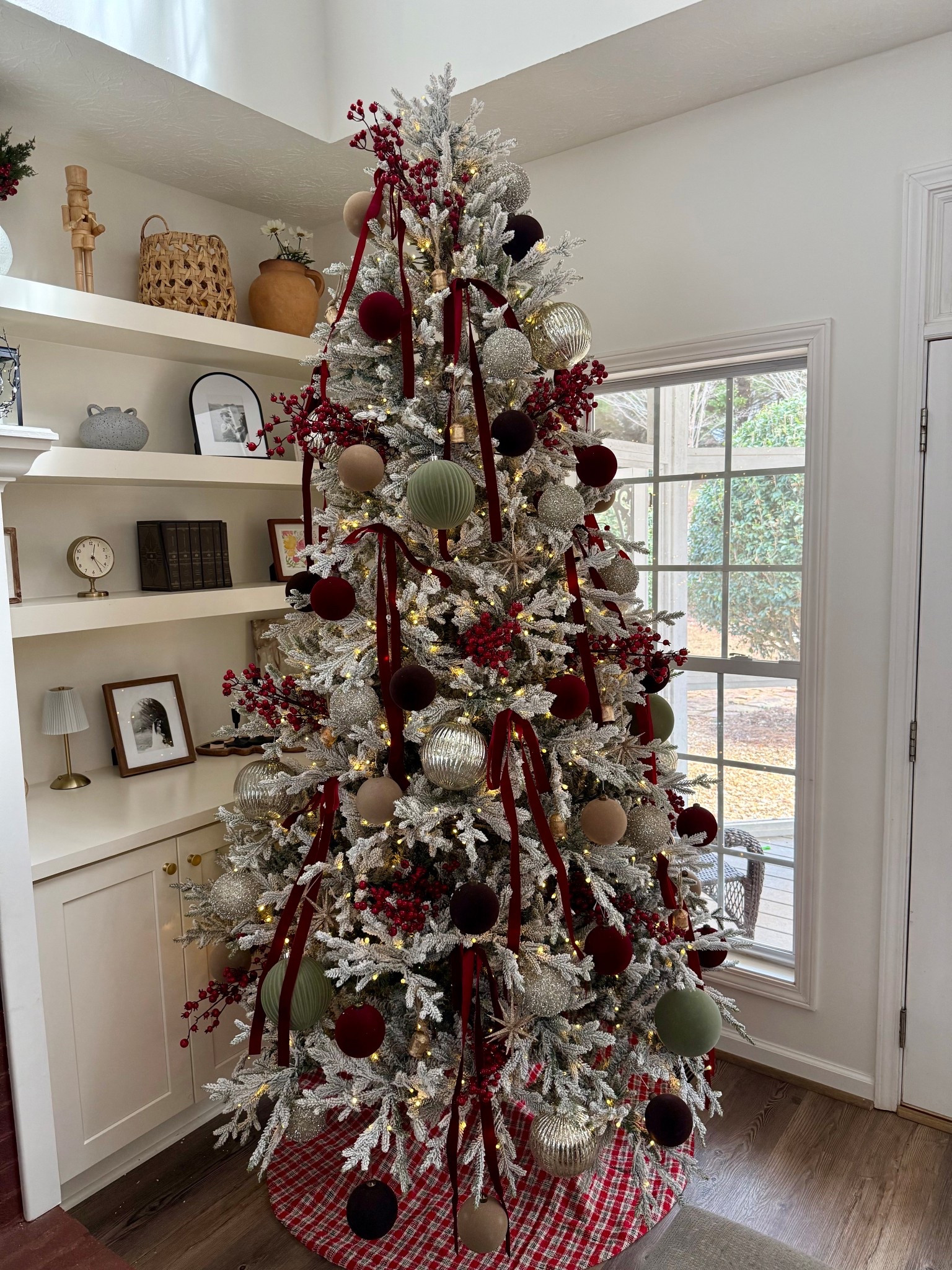 MY TREE 🥹❤️ she’s a beauty! I found the perfect ornaments, berry stems, and bows and I’m obsessed with how it all came together. I have everything linked here! 🫶🏼 

#LTKHoliday #LTKSaleAlert #LTKHome