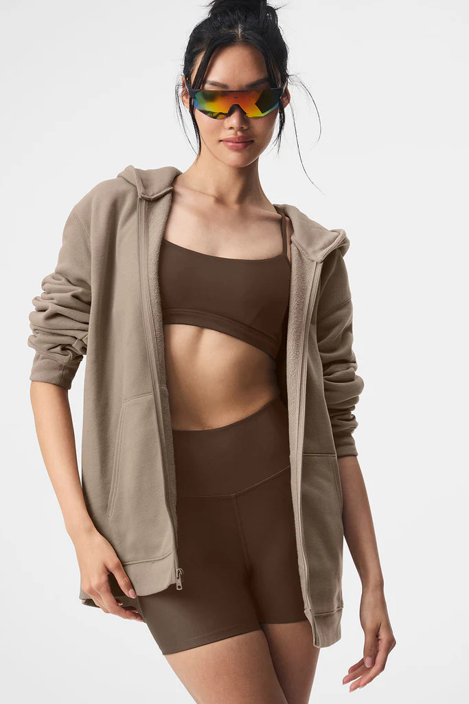 Renown Full Zip Hoodie - Gravel | Alo Yoga (US)