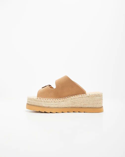 Rami Espadrille Wedge Slip On Sandals - Taupe - SALE | VICI Collection