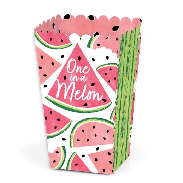 Big Dot of Happiness Sweet Watermelon - Fruit Party Favor Popcorn Treat Boxes - Set of 12 | Target