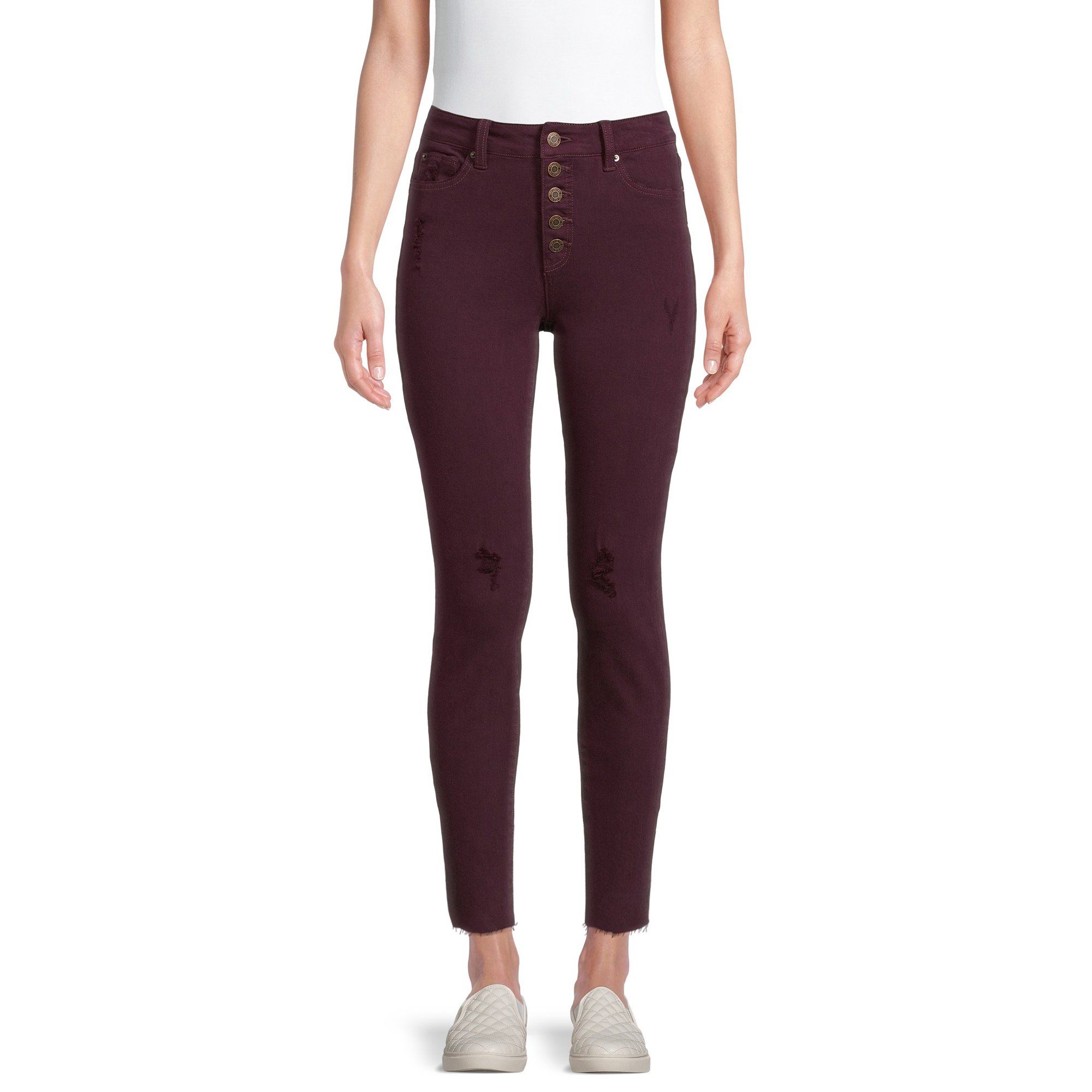 Time and Tru Women's High Rise Skinny Jeans | Walmart (US)