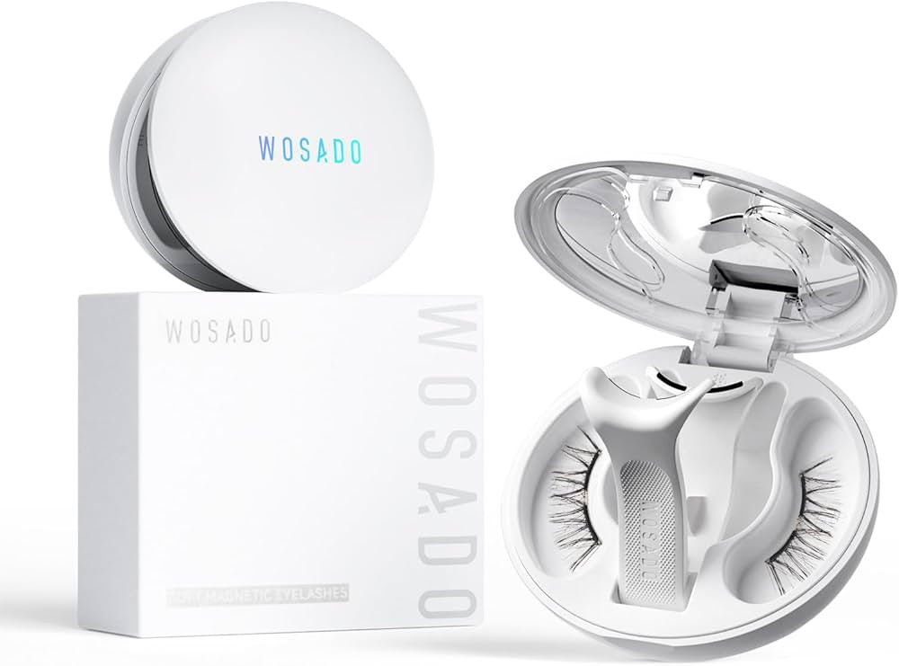 WOSADO Magnetic Eyelashes with Applicator Kit, [V18 Velvet Black] Reusable Magnetic Lashes withou... | Amazon (US)