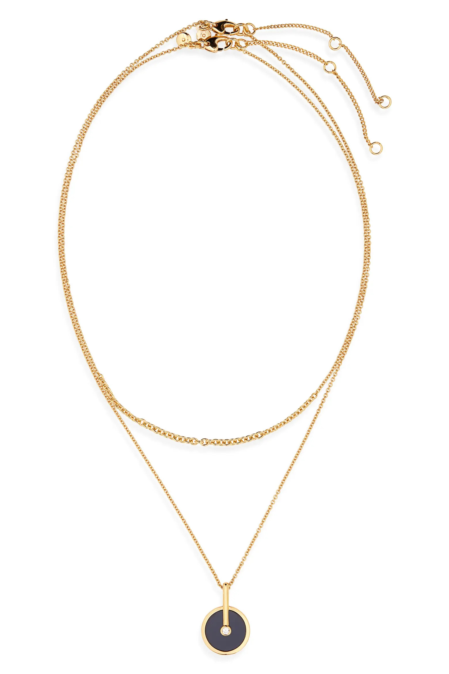Madewell Set of 2 Stone Inlay Coin Necklaces (Women) | Nordstrom | Nordstrom