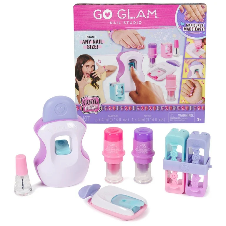 Cool Maker, GO GLAM Nail Studio with 4 Designs, 2 Polish Applicators & Nail Mask - Walmart.com | Walmart (US)