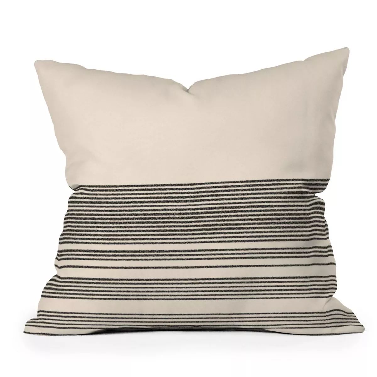 16"x16" Deny Designs Kierkegaard Design Studio Organic Stripe Square Outdoor Throw Pillow Black/C... | Target