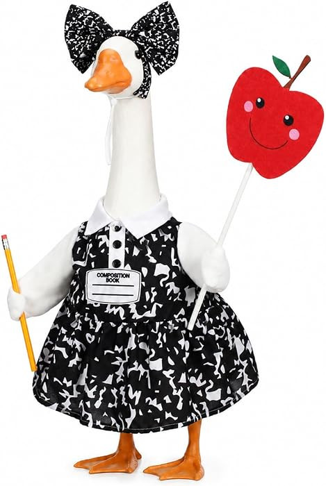 Soulchen 1 Set Back to School Porch Goose Outfits 23 Inch Composition Book Cement Goose Clothes D... | Amazon (US)