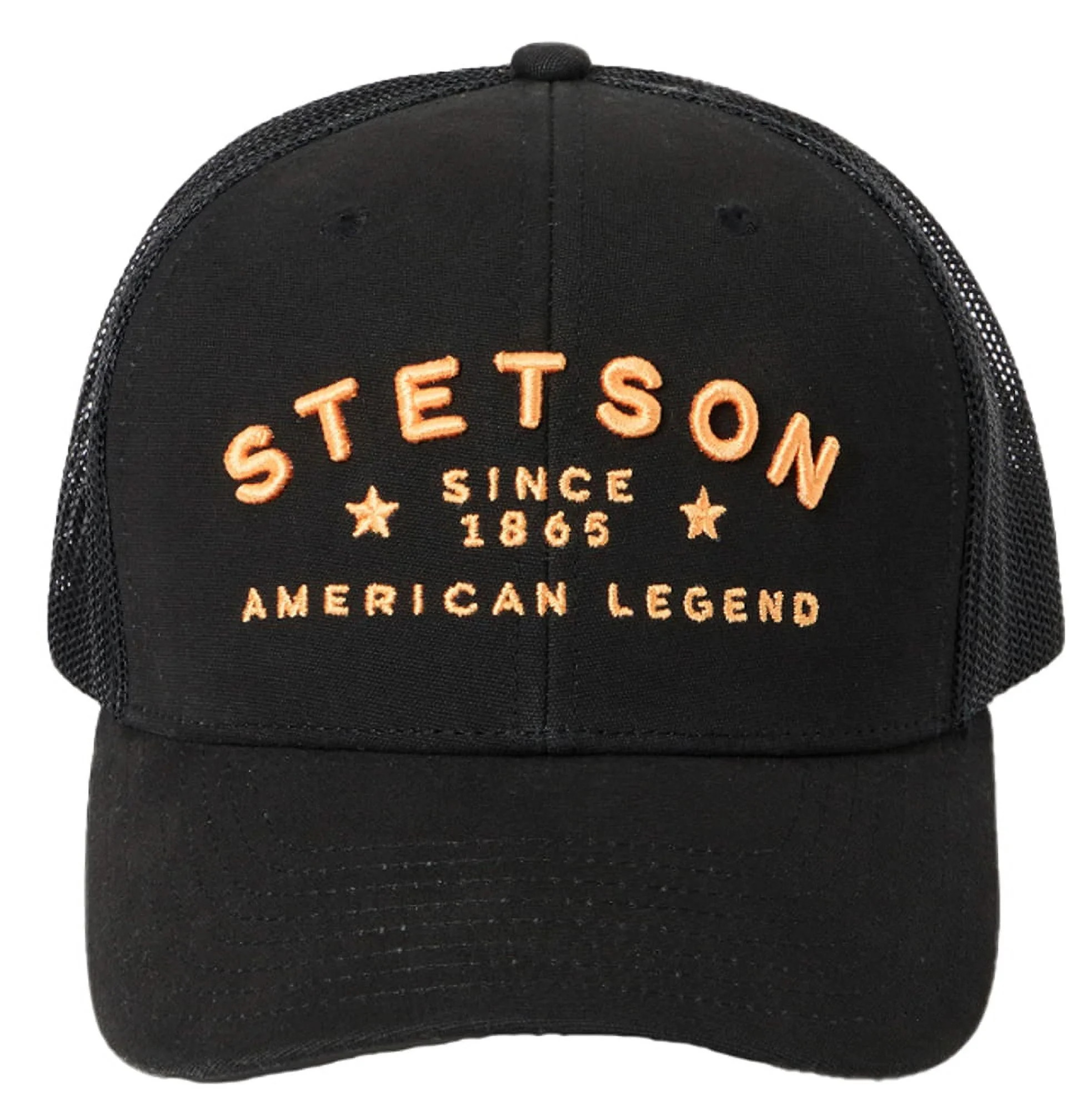 Stetson Embroidered American Legend Since 1865 Trucker Hat Black/Gold Cap | Walmart (US)