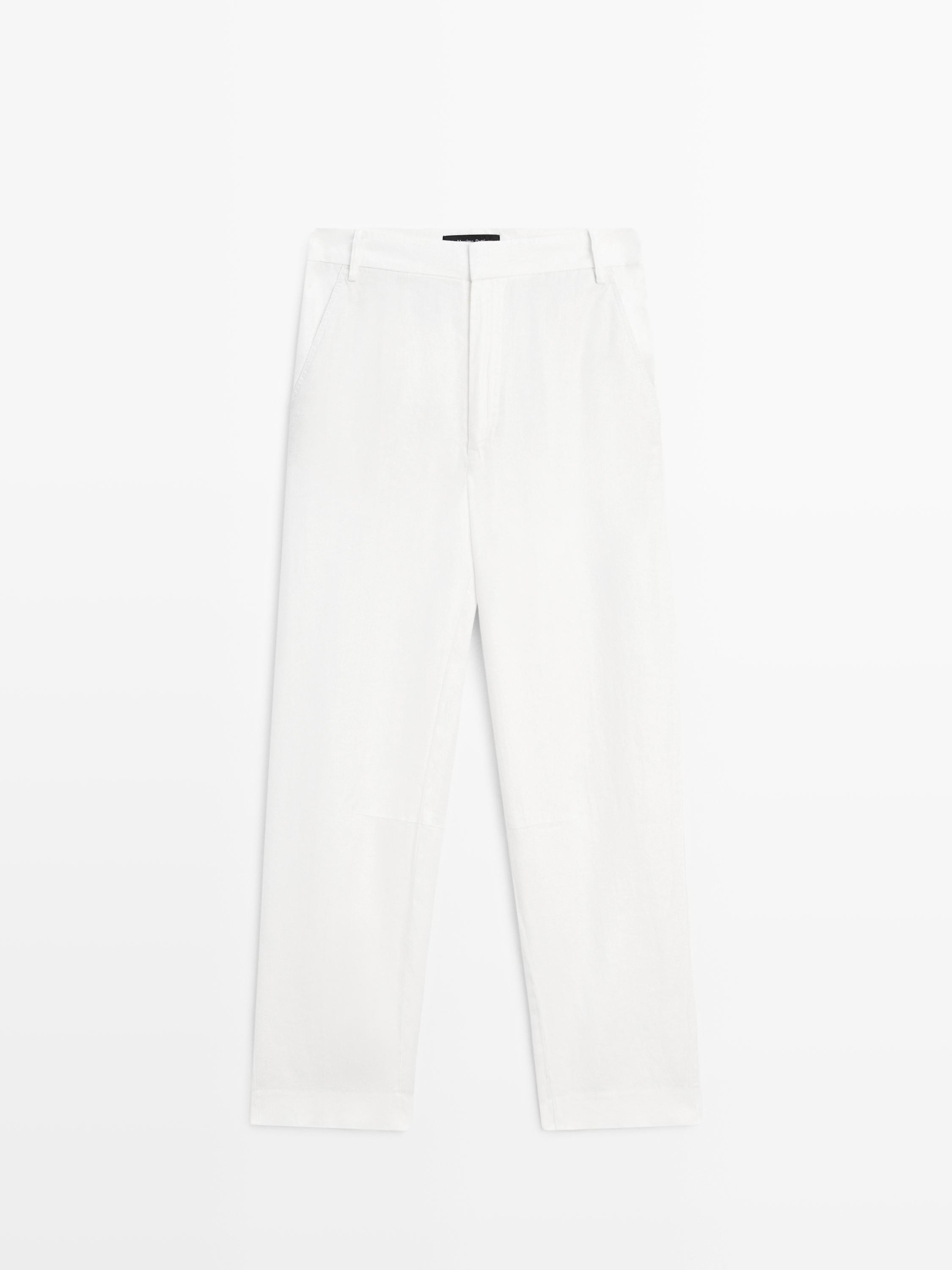 Flowing 100% linen trousers | Massimo Dutti US