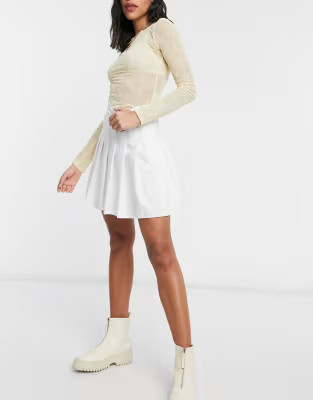 New Look tennis skirt in off white | ASOS (Global)