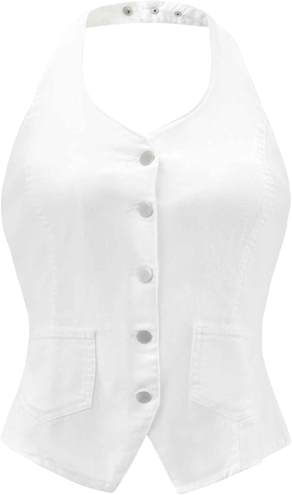 Allegra K Denim Vest Jean Waistcoat | Amazon (US)