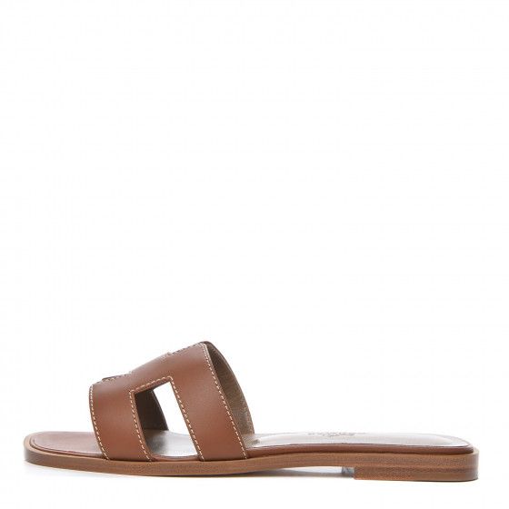 Box Calfskin Oran Sandals 35 Gold | Fashionphile