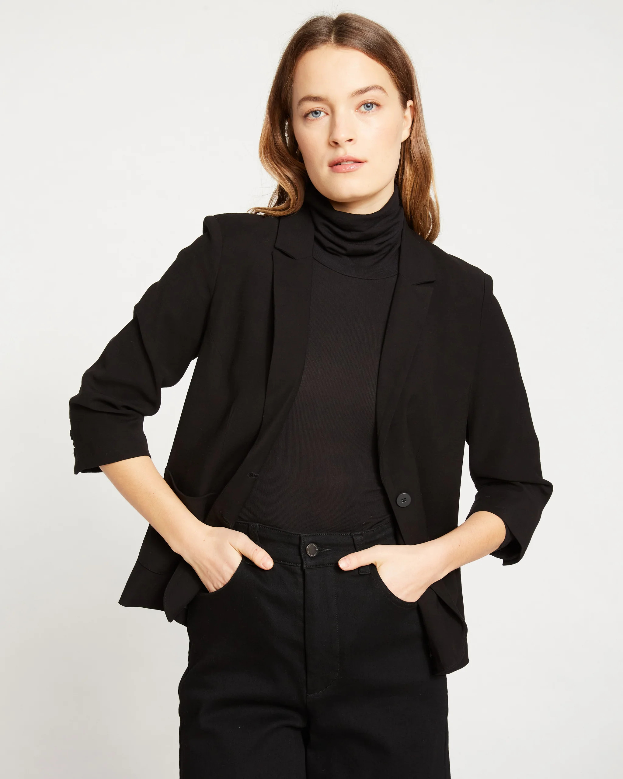 Meg Short Blazer - Black | Universal Standard