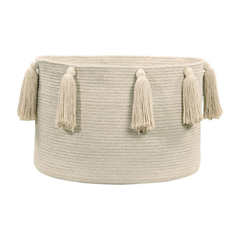 Tassels Basket, Natural | Maisonette